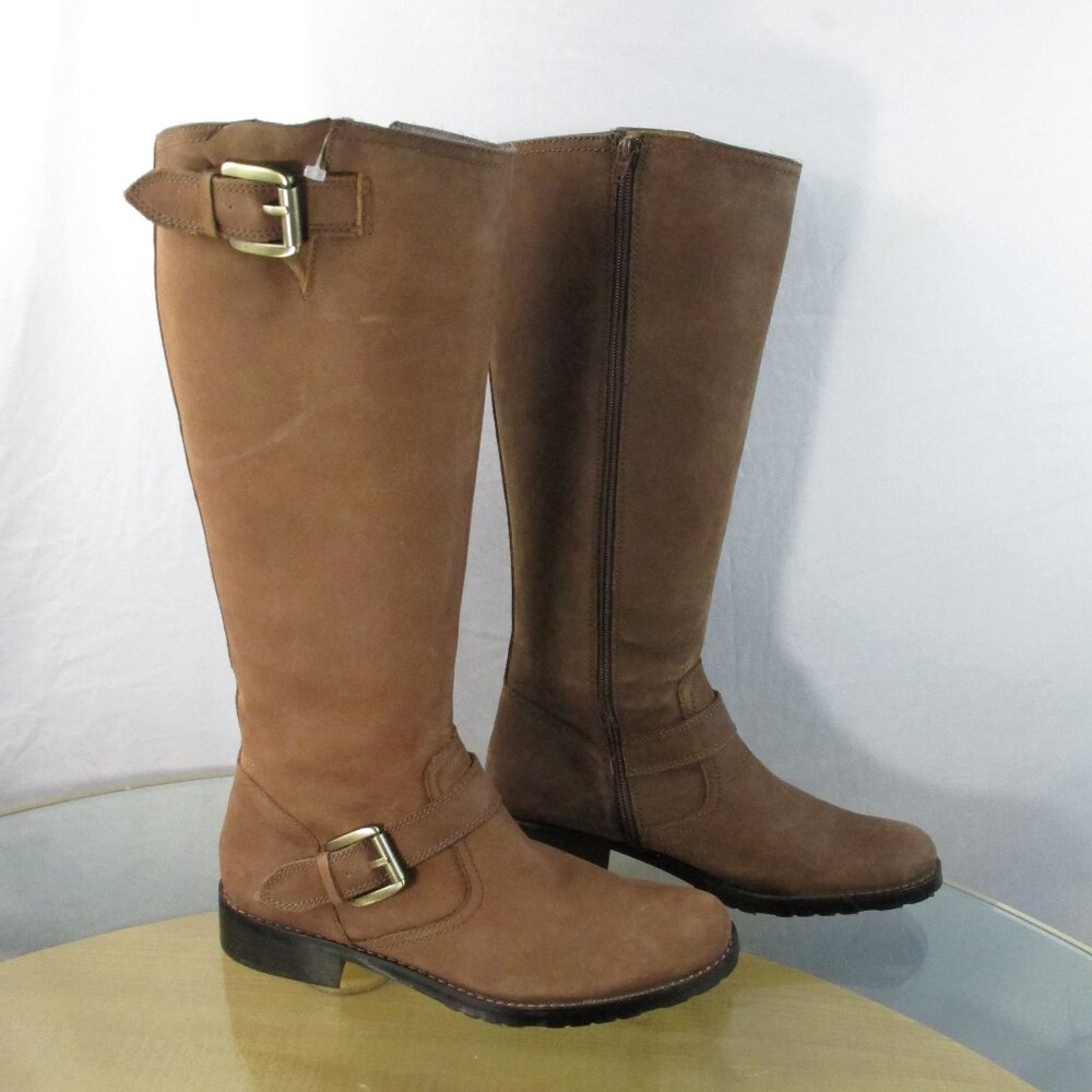 Eddie Bauer Knee-high Boots Brown Suede Leather Women's Size 9